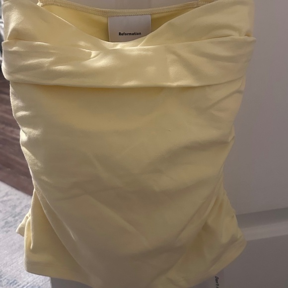 Reformation Trish Knit Top Yellow - Size S - Picture 3 of 3